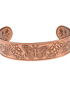 Embossed Butterfly Copper Bracelet