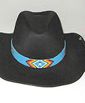 Feather Geometric  Hand Beaded Hat Band