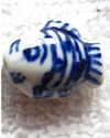 Blue Porcelain Fish Bead