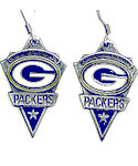 NFL Licensed Green Bay Packer Dangle Earrings