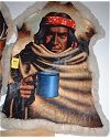 Apache with Cup Painted on Goat Hide