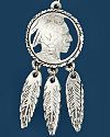Indian Head Feather Necklace