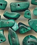 50 Malachite Gemstone Chip Beads