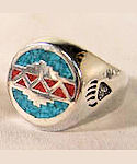 Mesa Turquoise & Coral Ring