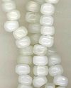 100 White Milk Glass Crow Beads