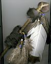 Mini Stone Tomahawk with Rabbit Fur