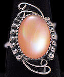 Mother of Pearl Sterling Silver Ring No 91