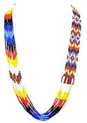 Multicolor Beaded Multi-strand Necklace