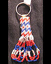 Fourth of July Beaded Keychain