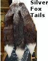 Silver Fox Tail with Ball Chain Fastener
