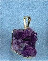 Small Amethyst Cluster Pendant with Chain
