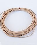 2mm Natural Tan Round Leather Cord by the strand or in Bulk