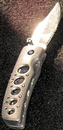 5 Hole Silver Mini Pocket Knife