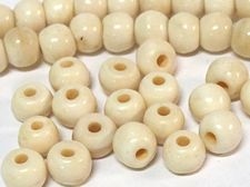 8mm White Bone bead