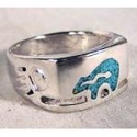 Zuni Bear Silver Ring