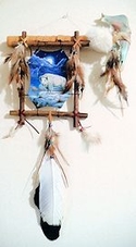 Jaw Tomahawk with White Buffalo Picture Wall Hanging