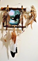 Jaw Tomahawk with Eagle Picture Wall Hanging
