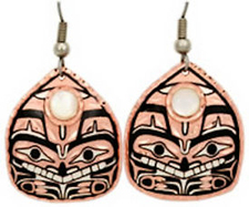 Inlaid  Pacific Coast Inspired Bear Earrings!