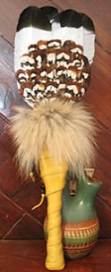 Eagle Dance Fan with Coyote Fur and Pheasant Feather Accents