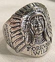 Indian Chief Forever Wild ring
