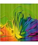 Abstract Wave Shower Curtain