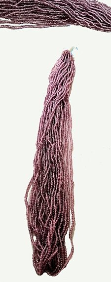 Amethyst Silver Lined Strung Seed Beads #29, Size 11/0