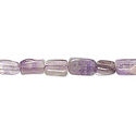 Amethyst square crystal stone bead