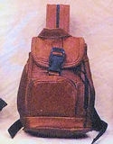 Brown leather back pack purse