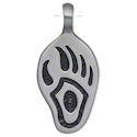 Finely sculpted stylized Bearpaw pewter pendant with chain.