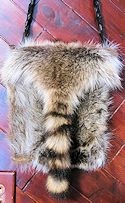 Raccoon Tail Buckskin Shoulder Bag #2