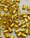 6mm x 7mm Large Hole Brass Tile Beads