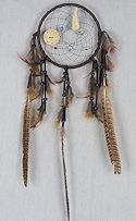 Buffalo button and tooth dream catcher