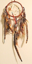 Buffalo button and tooth dream catcher #2