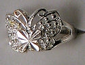 Butterfly filagree ring