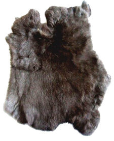 Charcohl Grey Rabbit Fur Pelts