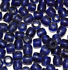 100 Cobalt Blue Crow Beads