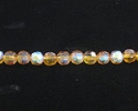 Dark Amber faceted czech beads