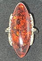 Dark Amber oval ring