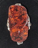 Dark Amber nugget style ring