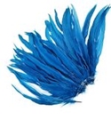 7-10" Dyed Dark Turquoise Rooster Coque Tails