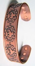 Embossed End of the Trail Magnetized Bracelet