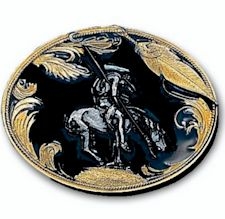 Gold Vivatone End of the Trail Belt Buckle