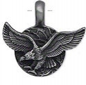 Flying eagle fine pewter pendant with chain