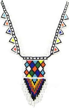 Geometric Beaded Multicolor Necklace