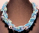 Turquoise seed bead necklace
