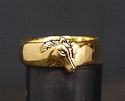 Single Gold  Horse Head ring