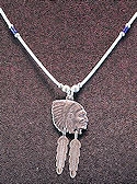 Liquid Sterling Silver Chief head Lapis stone necklace