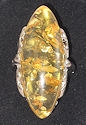 Light amber oval ring