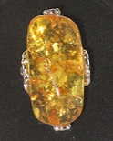 Light Amber nugget style ring