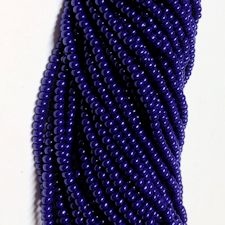 Navy Blue Opaque Seed Bead Hank #48, Size 11/0